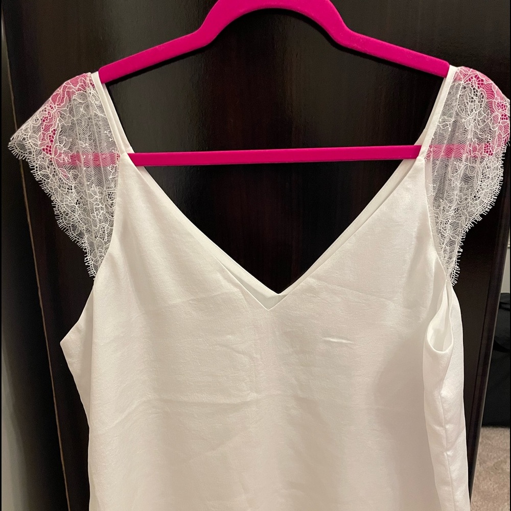 Express Lace Cap Sleeve blouse